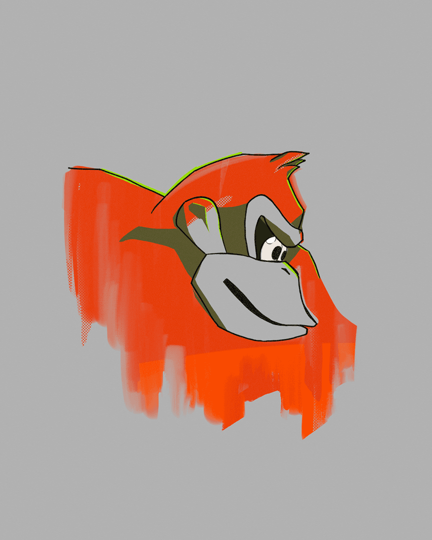 A drawing of donkey kong that Jake made